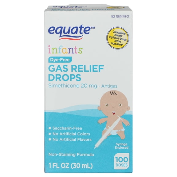 Equate Infants' Gas Relief Simethicone Drops, 20 mg, 100 Doses