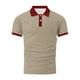 thumbnail image 3 of Mens Manga Corta Botón Abajo Camisas con Bolsillo de Impresión Solapa Cuello Gira Blusa de Suéter, 3 of 5