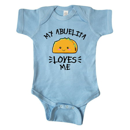

Inktastic My Abuelita Loves Me with Taco Illustration Gift Baby Boy or Baby Girl Bodysuit