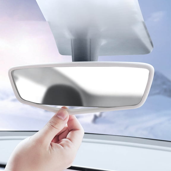 Car Interior Accessories Rear View Protector Frame Compatible with Model 3 Y X S Semi 2014-2024 Rearview Cover Silicone Decoration Center Console Enhancement