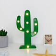 thumbnail image 2 of Señal de luz de ojo de caballo de cactus, luz LED blanca cálida verde tropical - Sala de estar, dormitorio, mesa y pared, decoraciones navideñas para niños y adultos - Batter, 2 of 5