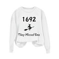 thumbnail image 5 of 1692 They Missed One Sweatshirt Halloween Sweatshirts For Women Witch Print Oversized Pullover Tops Casual Long Sleeve Crewneck Sweatshirt, 5 of 5
