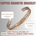 thumbnail image 3 of Wollet Tri Colored Braided Copper Magnetic Bracelet for Women Men, 6.5'' Pure Copper Bangles, Copper Jewelry Gifts, 3 of 9