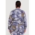 thumbnail image 5 of Women's Plus Size Side Ruched Patterned Zip Front Cropped Jacket, 5 of 5
