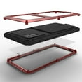 thumbnail image 3 of Dteck Case For Samsung Galaxy A51 4G (6.5 inch),Shockproof Armor Rugged Rubber Metal Aluminum Tempered Glass Screen Protective Hybrid Back Phone Case Cover ,Red, 3 of 5