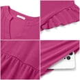 thumbnail image 6 of UVN Summer Dresses for Women Ruffle Sleeve V Neck Midi Dress Casual Beach Sundress with Pockets, 6 of 9