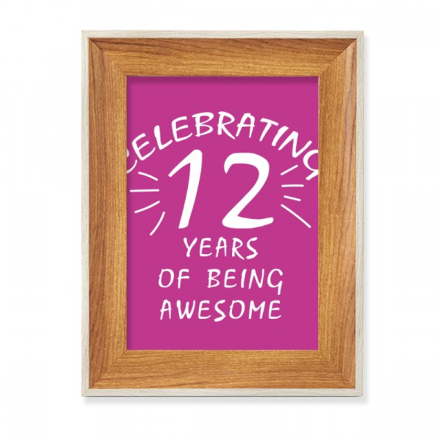 Twelve Celebration Age Desktop Wooden Photo Frame Display Picture Art Painting Multiple Sets