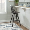 thumbnail image 4 of Linon Newton 30" Windsor Back Bar Stools, Brown Finish, Set of 2, 4 of 11