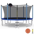thumbnail image 1 of Gymax 16FT Recreational Trampoline w/ Inner Enclosure Net Basketball Hoop Ladder, 1 of 9