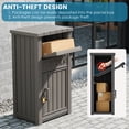 thumbnail image 6 of Nihsuao Package Delivery Box Outdoor with Lockable Secure, Waterproof & UV-Resistant, Anti-Theft Parcel, Large Double Wall Resin Outdoor Deck Box for Porches, Patios, Curbside, Gray, 6 of 7