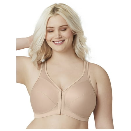 

Glamorise Full Figure Plus Size MagicLift Front-Closure Posture Back Bra Wirefree #1265