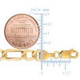 thumbnail image 2 of JewelStop 14k Semi-solid Yellow Gold 6.5 mm Figaro Lite Chain 20" Lobster Claw Clasp - 9.9gr., 2 of 5