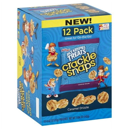 Kellogg's Rice Krispies Treats Bites Caramel Drizzle Puffed Rice Snacks, 0.42 Oz., 12 Count