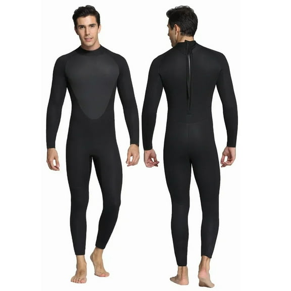 Men's 5mm Neoprene Scuba Diving Wetsuit - One-Piece Blind Seam Back Zipper