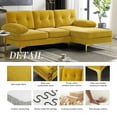 thumbnail image 6 of MERITLIFE Sofa, Deep Seat Sofa-Contemporary Chenille Sofa Couch, 82.7" Wide 4 Seater Sofa for Living Room-Oversized Sofa, Yellow Comfy Sofa, 6 of 9