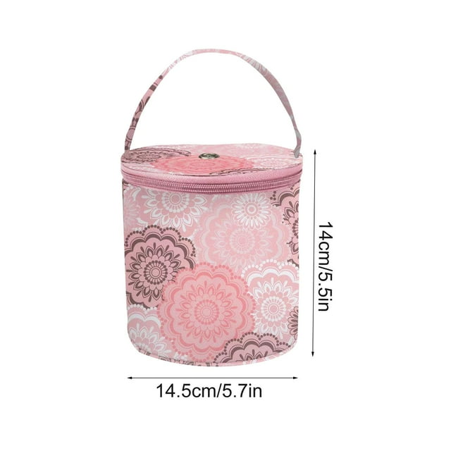 Organizador de Bolsa de Almacenamiento Organizador de Bolsa de Almacenamiento de Lana, Bolsa de Almacenamiento de Hilos, Bolsa de Punto, Gancho de Ganchillo Portátil, Gancho de Viaje
