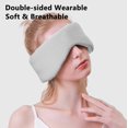 thumbnail image 4 of Hiroekza Full Surround Sleep Eye Mask - Light Blocking, Breathable & Adjustable for Ultimate Comfort - Portable Travel Eyepatch for Adults & Kids Gray, 4 of 5