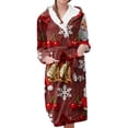 thumbnail image 1 of Peignoirs pour Femmes Peignoir Long Chaud Tendance à Manches Longues d'Hiver Pyjama Robe de Nuit, 1 of 5