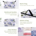 thumbnail image 3 of Foldable Clothes Storage Bags Clothes Organizer Bin with Clear Windows for Clothes Bedding Blue Hydrangea, 3 of 6