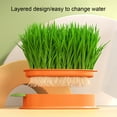 thumbnail image 5 of Carrot Shape Cat Grass Planter - Layered Design, Hollow Grid - Large-capacity Chassis - Double-layer Soil-free Hydroponics, 5 of 8