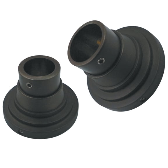 Kingston SRP2715 Edenscape Brass Shower Curtain Rod Base (1 Pair) in Oil Rubbed Bronze