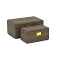 thumbnail image 6 of Sable Set of 2 Boxes with Gold Handles - Dark Brown, 6 of 8