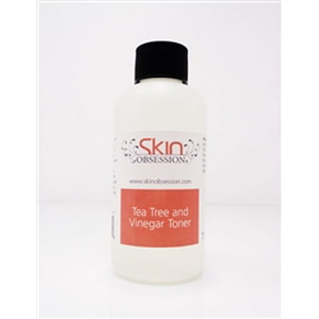 Tea Tree and Vinegar Toner (4 oz Bottle) Excellent Acne Treatment! Also removes Dirt & (Best Toner For Pimple Prone Skin)