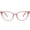 Clear Rose, variant on In Style Eyes Stylish Large Cateye Reading Glasses for Women Clear Rose +1.75