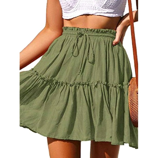 flared ruffle skirt