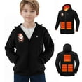 thumbnail image 2 of Sudadera con capucha térmica de invierno para niños y niñas, con control de temperatura y cremallera, 2 of 9