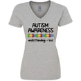 thumbnail image 3 of Inktastic Autism Awareness Understanding and Love with Puzzle Pieces Women's V-Neck T-Shirt, 3 of 5
