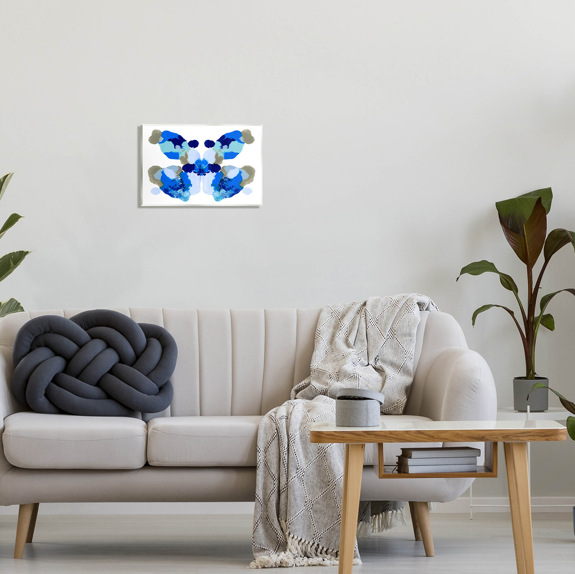 Stupell Industries Abstract Symmetrical Ink Blot Shape Graphic Art Unframed Art Print Wall Art, Design by Emma Caroline