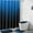 Blue, variant on Dznils Black and Blue Ombre Shower Curtain Set with Rug, 16pc Modern Bathroom Decor Set, 72" x 72"