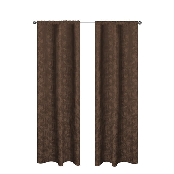 Cortinas Jacquard Elefantito Hogar Niza Chocolate Color Chocolate Dos paneles de 1.50 cm x 2.10 cm