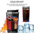 thumbnail image 4 of Taza de café para automóvil de 510 ml, de acero inoxidable, con aislamiento térmico y tapa a prueba de fugas, con aislamiento al vacío, de acero inoxidable para agua fría y caliente, café y té, 4 of 5