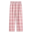 thumbnail image 2 of JOANKDMI Boys Girls Plaid Lounge Pants Size 9-10 Relaxed Fit Elastic Waist Sleepwear Comfy Pajama Bottoms Classic Tartan Everyday Casual Nightwear Trousers, 2 of 7