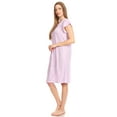 thumbnail image 2 of Lati Fashion Women Nightgowns Short Sleeve Female Nightgowns & Sleepshirts Purple XXXXL, 2 of 4