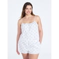 thumbnail image 2 of Joyspun Women's Poplin Cami and Shorts Sleep Set with Lace Trim, 2-Piece, Sizes XS-3X, 2 of 6