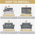 thumbnail image 4 of JIATER 1-Piece Sofa Cover Stretch Couch Cover Washable Sofa Slipcover Furniture Protector for 3 Cushion Sofa,Light Gray, 4 of 8