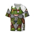 thumbnail image 4 of Salouo Fishing Gnome Pattern Cuban Collar Shirts for Men Button-Down Shirt Men's Short Sleeve Shirts Hawaiian Shirts Casual Shirts -XX-Large, 4 of 6