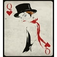 thumbnail image 2 of Ambesonne Queen Duvet Cover Sets, Retro Woman Card Ace, 2-Queen, Vermilion Beige, 2 of 2