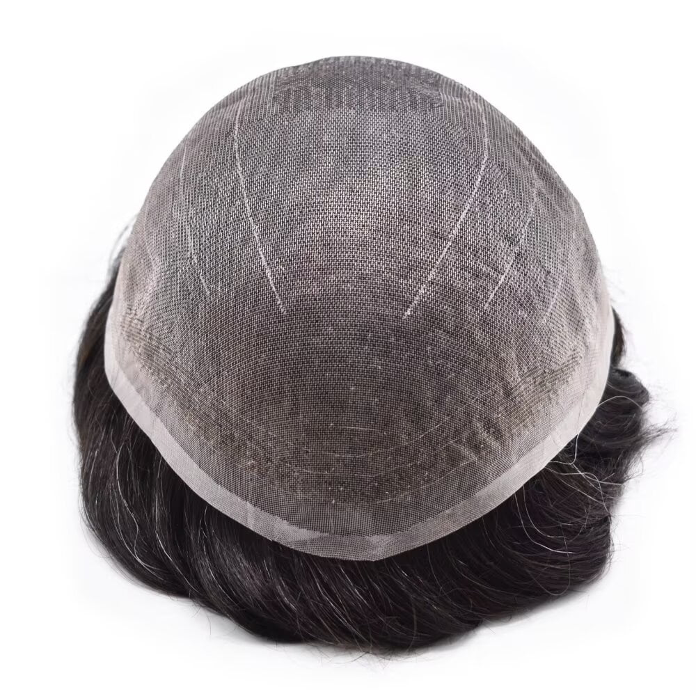 Lyrical Hair Toupee for Men Hair System for Man Siwss Super Welded Lace Mens Hairpieces Human Hair Replacement System Lace Hair Unirs Wig #1B Off Black