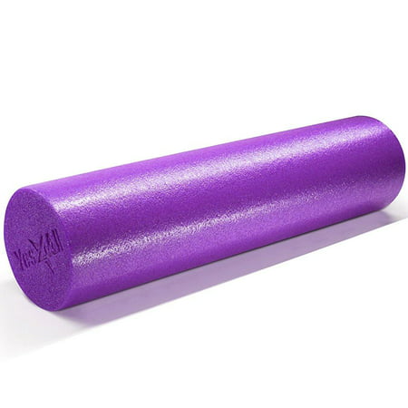 yes4all usa foam roller / high density foam roller best for back, it bands and hamstrings exercise foam roller 24 inch (purple) made in