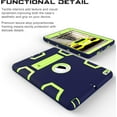 thumbnail image 3 of Case for iPad Mini 5 (2019), Slim Duty Drop Proof Shockproof Protective Armor Cover with Built-in Stand for Apple iPad 7.9 Inch 2019 Release (NavyBlue+Olivine), 3 of 14