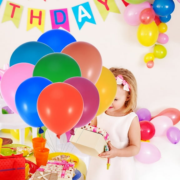 FONWILYO 18Pcs Latex Balloon Assorted Color Round Big Balloons for Kids 18 Inch