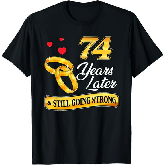 Celebrate 74 Years Of Marriage! 74th Wedding Anniversary T-Shirt