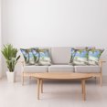 thumbnail image 4 of Ambesonne Tropical Throw Pillow Cover 4 Pack, Palm Trees Coastline, 18", Coconut and Blue, 4 of 7