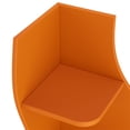 thumbnail image 3 of Yowos Corner Bookshelf, 5 Tier Modern Wall Shelf Bookcase Small Storage Rack Stylish Accent Wavy for Small Space, Plant Stand, Orange, 3 of 10