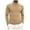 Khaki, variant on ZIXKCGDSE Quarter Zip Pullover Men Long Sleeve Shirts Fitness Sports Workout Gym Athletic Tee Size XL