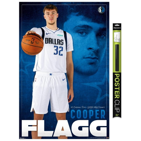 NBA Dallas Mavericks - Cooper Flagg 25 Wall Poster, 22.375" x 34"